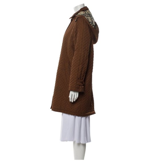BURBERRY LONDON quilted Parka Jacket Trench Coat Size: M | US 8 - Picture 3 of 16